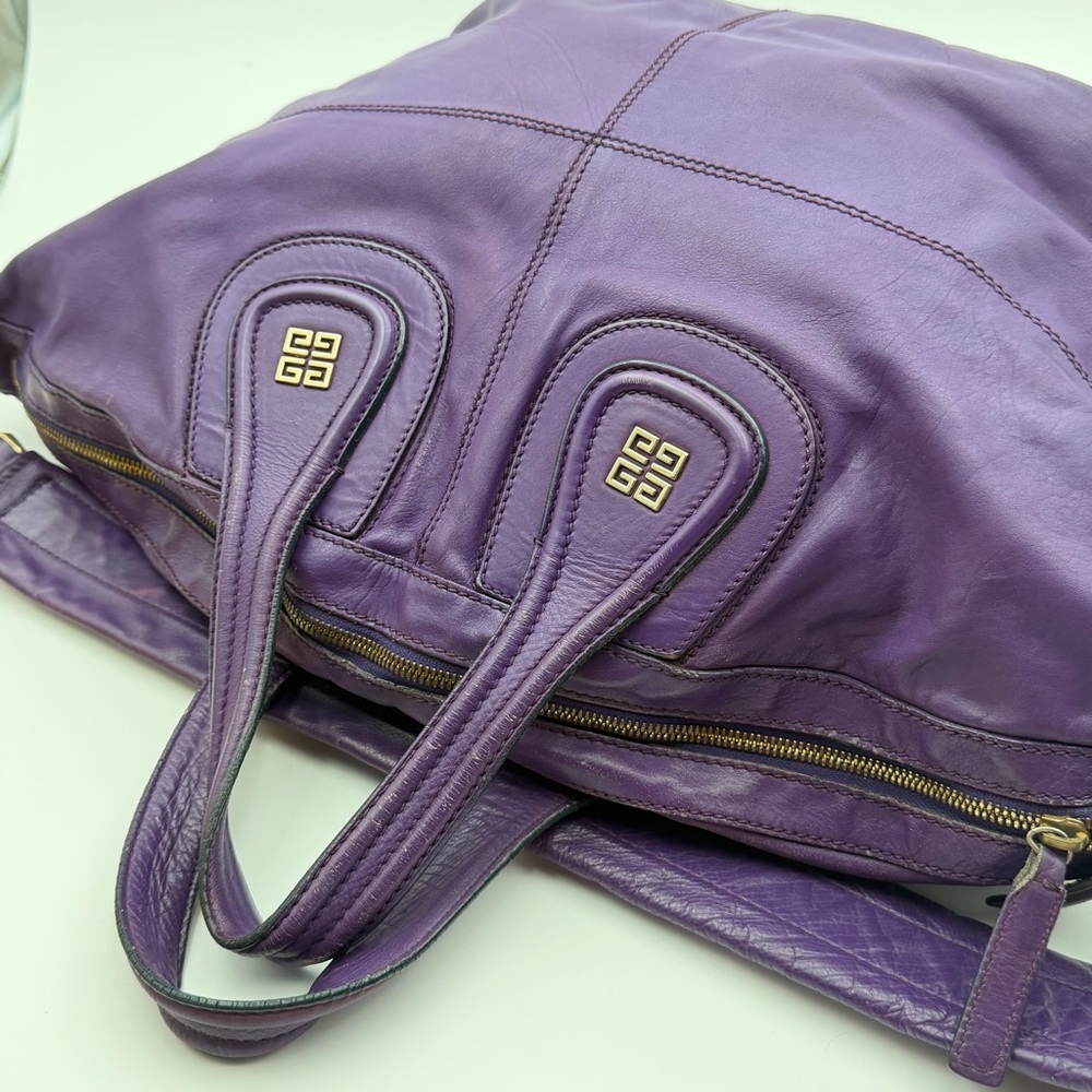 Givenchy Nightingale Leather Satchel Bag – Purple - Picture 7 of 10